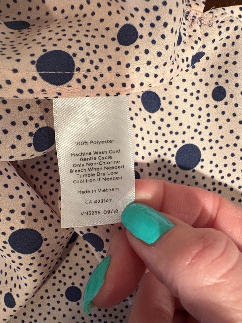 TALBOTS MULTI-DOT SHELL SIZE XS PETITE - Picture 9 of 9